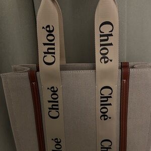 Reposhing from @Tegagraham this Chloé Beige Tote Bag with Brown Accents!